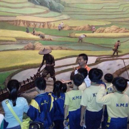 透過參訪廣東省博物館(新館)，學生了解古時農耕的情況。