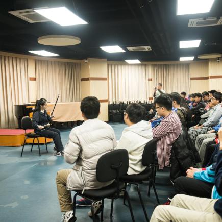The Hong Kong students were attending Erhu lesson