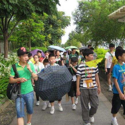 Students were visiting Guidu Park