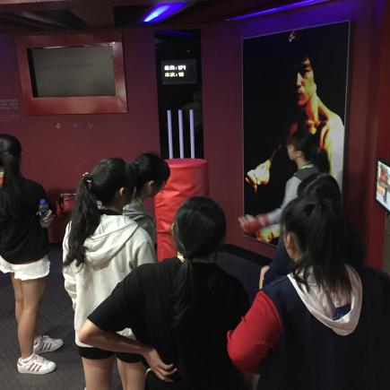 Students were visiting Chinese Wushu Museum.